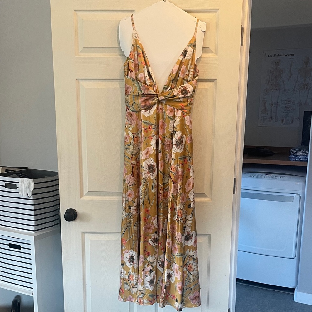 LUXXEL floral silk dress